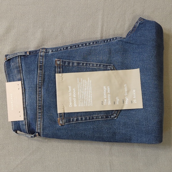Everlane NWT Vintage Skinny Jean High Rise Ankle Fray Women's 26 - Picture 1 of 10